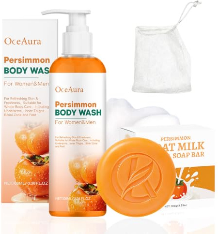 Set de jabón de caqui, Gel de baño y jabón de caqui