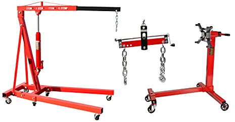 Herkules Werkzeuge Werkstattkran 2 to. + Motorheber Positionierer + Motorständer Motorhalter 454 kg