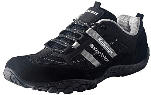 Knixmax Scarpe da Trekking da Donna Leggero Scarpe da Escursionismo Antiscivolo Traspiranti All'aperto Sportive Passeggio Arrampicata Scarpe da Montagna Nero EU39