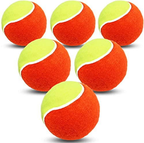 FINGER TEN Tennisbälle Anfänger Tennis Training Balls Methodikbälle Kinder Tennisball Wert 6 12 18 Stück, Übungs Ball Orange Kinderbälle für Haustiere Sport Spiele (Limette 6 Stück)