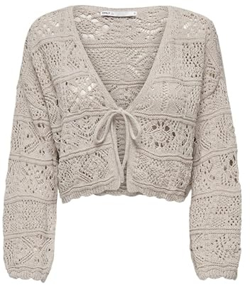 ONLY Kvinnor Onlbeach Life 7/8 O-neck Cardigan Knt Bolero