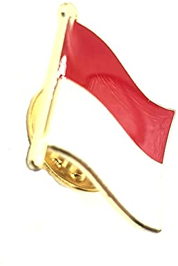 Indonesien indonesisk metall emalj landsflagga pin emblem, Metall