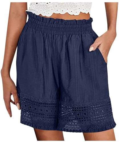 Pantalon Pata Elefante Corto PantalóN Corto Deporte Mujer Decimas Mini Pantalones Cortos Short Dama Deportivo Mujeres con Shorts Ajustados Bermudas Vaqueras Chica Short Licra Deportivo Mujer Short