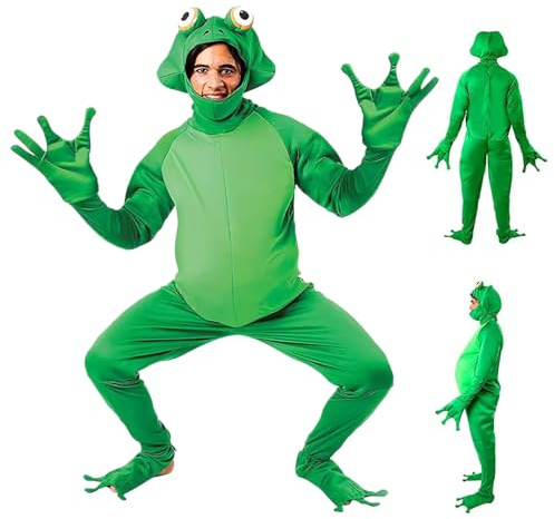 Costume de grenouille Halloween Cosplay Costume Costume Frog Costume Frog Frog Costume Unisexe Costume Animal Cosplay Cosplay Dress Up Frog Costume pour les adultes, les femmes et les homme