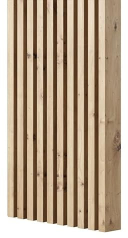 MEBANO. Lot de 5 Lames Murales Ajourées en MDF 240x3x8 cm Chêne Artisan – Panneaux Muraux Décoratifs Bois 3D – Cloison Amovible pour Salon ou Bureau