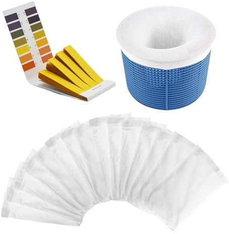 KARELLS 15 Pièces Chaussette Skimmer Piscine, Pool Skimmer Socks, Chaussette Filtre Piscine, Filtres en Tissu de Nylon Élastique, Lavable & Réutilisable, pour Cheveux,Feuilles,Insectes,Impuretés