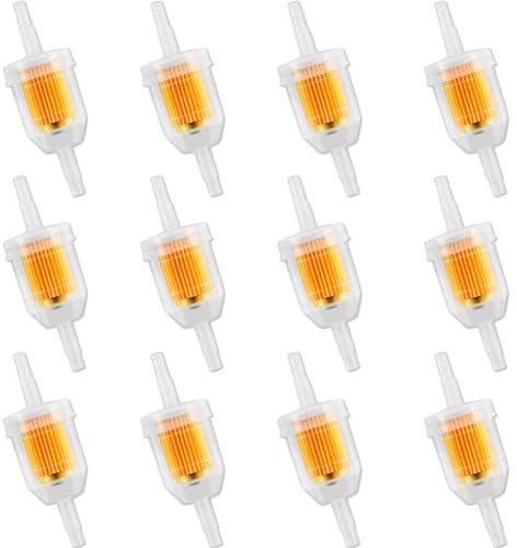 12 Stück Kraftstofffilter, Dieselfilter, Benzinfilter 6mm/8mm, Benzinfilter Moped, Benzinfilter Motorrad, Mehrweg Mit Transparenter Bauweise, Für Auto Motorrad Roller Mofa Diesel Moped Rasenmäher