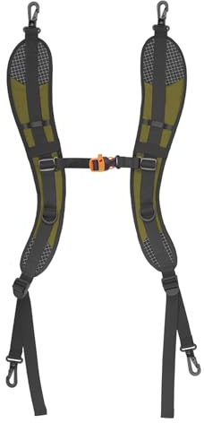 Greabuy Ergonomisk design ersättningsryggsäck rem med bröstrem för vandring ryggsäck utomhusutrustning 600D Oxfordtyg justerbar vadderad axel, Tallskogsgrön
