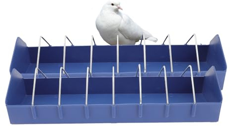 SUPVOX 2 pièces Boîte à Nourriture pour Pigeons Mangeoire Anti-gaspillage pour Cage à Oiseaux Bac Alimentation Pratique et Facile à Nettoyer pour Volaille et Petits Oiseaux