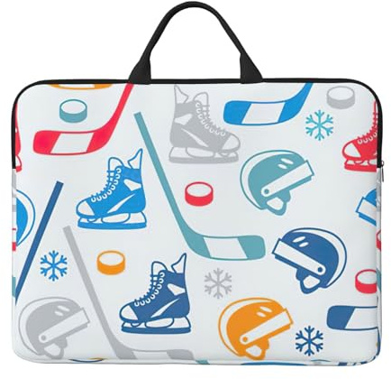 Housse pour ordinateur portable motif imprimé hockey éléments créatifs hommes femmes école bureau voyage Notebook Bag Computer Protector