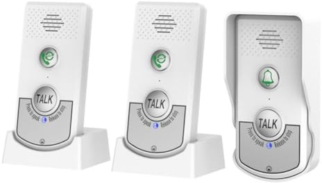 Vibsky Citofono vocale wireless con 2 unità interne, portata 1000 m, comunicazione bidirezionale per casa e villa