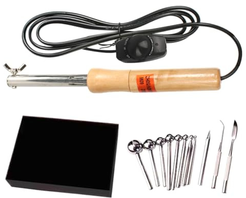 Jnchdghwa Kit de Herramientas para Hacer Flores de Tela DIY, Máquina de Planchar Flores Eléctrica de 220 V, Kit de Herramientas para Planchar Rosas Artificiales, Enchufe Europeo