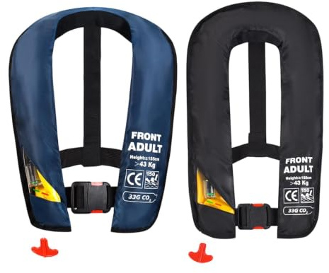 Chaleco Inflable Automatico - 2 Pieces 33 × 29 × 4 Cm Dispositivo Flotante