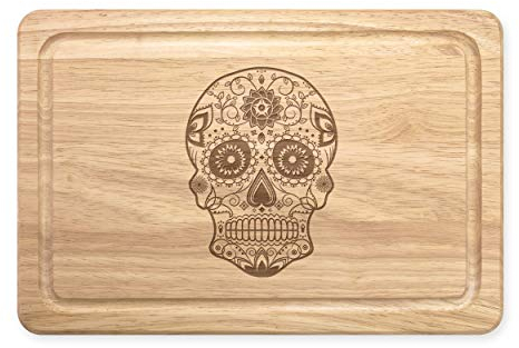 Schwarz Bonbon Totenkopf Rechteckig Holz Schneidebrett
