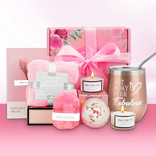 MUJUZE Geschenke für Frauen,Geschenkset Frauen Geburtstag zum Geschenk,Weinbecher Set für Freundinnen,Gifts for Women,Wellness Geschenk für Beste Freundin,Schwester,Damen,Kollegin Geschenkideen