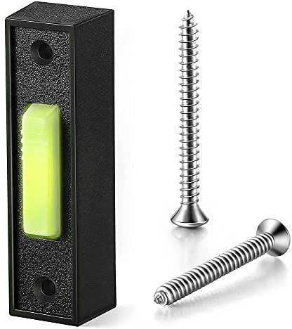 shanpu Interruptor de Apertura de Puerta de Garaje Universal 41A4166 BotóN Pulsador Montado en la Pared Iluminado Cable Acabado Negro BotóN Blanco