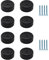 pafnisoin Pied de Meuble Noirs 8 pièces Pieds de Meuble Ronds Ø 33 x H 13 mm Pieds d'armoire en Plastique Pieds pour Meubles Canapé Pieds avec 8 vis pour Armoire, canapé, Chaise