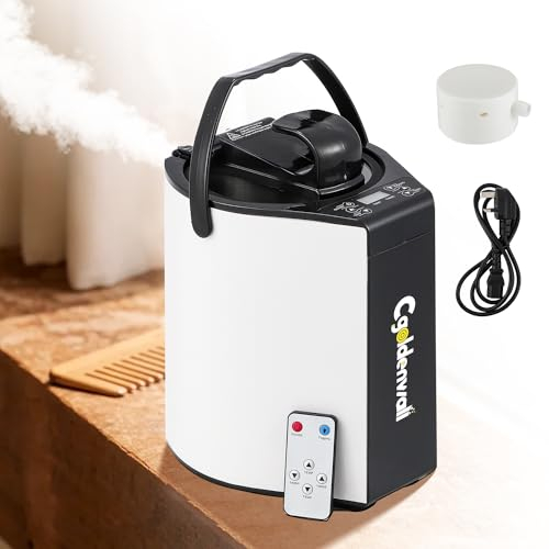CGOLDENWALL Portable Steam Sauna 3L, Home Sauna Steamer Pot, Indoor Fumigation Machine, 10m Remote Control, Suitable for Sauna Tent