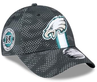 New Era Philadelphia Eagles NFL 2024 Sideline Schwarz Verstellbare 9Forty Stretch Snapback Cap - One-Size