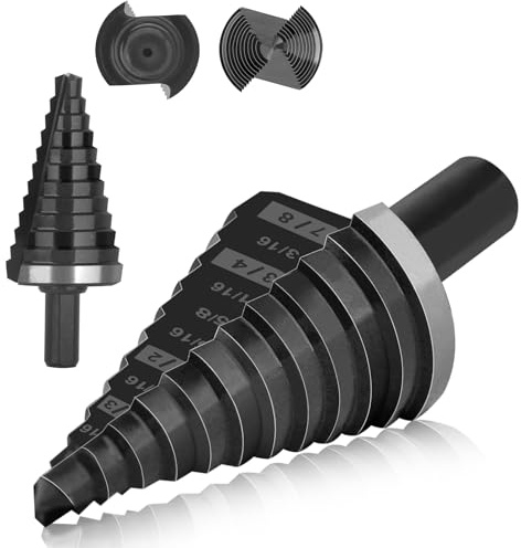 OXMUL M35 Step Drill Bit for Metal, 3/16 to 7/8, Cobalt Drill Bits, Extra-Heavy Duty for Stainless Steel, Hard Steel, Mild Metal, Aluminum, Wood, Industrial Grade, 12-Steps. Co78Z
