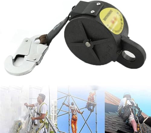 Cordino retrattile per protezione anticaduta, equipaggiamento di sicurezza personale per tetti, nastro Dyneema, capacità di carico 150 kg, lunghezza 10 m