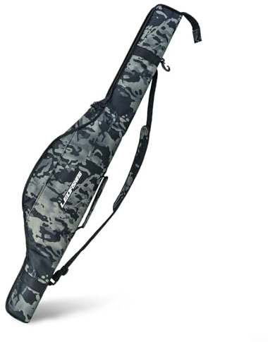 YJDOORPLAY Borsa per canna da pesca Custodia per palo da 110 cm impermeabile mimetica organizer per canne da pesca mulinelli attrezzature per sport all'aria aperta viaggi tracolla, 160 cm.