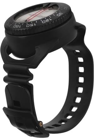 UPKOCH Boussole de plongée sous-Marine Boussole de Poignet pour la Course d'orientation Qui Brille dans Le Noir Compas à Voile étanche TPU Black