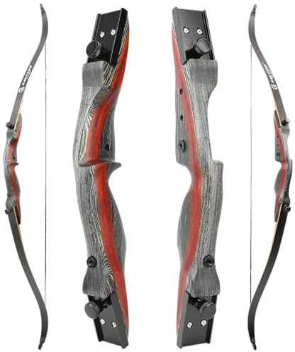 surwolf 62 demonterbar recurvebåge,20–50 lbs jaktbåge, traditionell båge, högerhänt långbåge,17 båghandtag,bågskytte & friluftsliv (båge, 50lb)