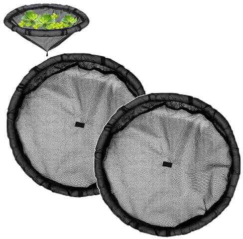 2 Schwimmende Pflanzenbarrieres, 45/60/80CM Atmungsaktives Schwimmende Insel Pflanzenschutz Schwimminsel Pflanzenschutz Insel Netzbehälter Mit Feinem Mesh Für Wasserspiele,Garten,Teich,Zuhause