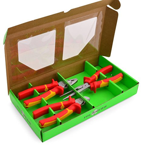 Kombizange sidoklippare platt rundstång för exakt grepp och skärning platt tänger VDE 3-delad made in Germany High Quality