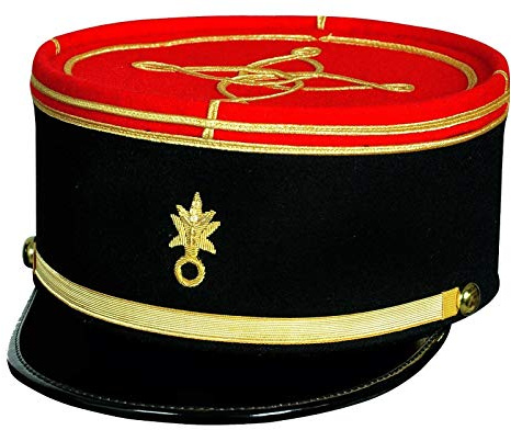 Kepi militare francese, berretto da ricamo dell'esercito francese, cappello ricamato con picco ufficiale