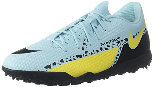 NIKE Unisex Phantom Gt2 Club Tf Sneaker, Glacier Ice Black Yellow Strike, 9 UK