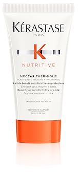Kerastase Nutritive Nectar Thermique Heat Protecting Leave-In Cream | Deeply Condition and Reduce Frizz | Instant Softness & Shine | With Plant-based Proteins | For Medium to Thick Dry Hair|1.69 Fl Oz