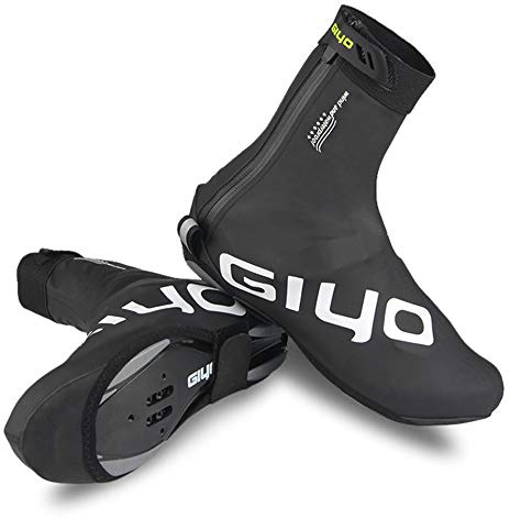 Fesjoy Couvre-botte de cyclisme, housses imperméables pour chaussures de cyclisme avec motif vent Chaussures réfléchissantes Hommes Femmes Couvertures thermiques réutilisables pour chaussures de vélo