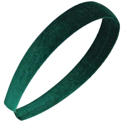 1 cerchietto per capelli da donna, in tinta unita, largo, per capelli, da donna, alla moda, accessorio per capelli per donne e ragazze, per trucco, doccia, cura della pelle, compleanno, verde scuro