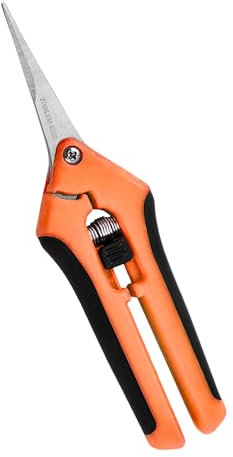 Petit sécateur de jardin, chanvre, épuisette de cannabis, sécateur de bonsaï, sécateur à roses, sécateur à fleurs, ciseaux à herbes avec poignée de blocage et lame en acier inoxydable, pour fleurs de