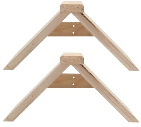 Veemoon 2Pcs Wooden Pigeon Rest Stand Natural Wood Perch for Dove Parrots Birds Spacious Surface Safe and Practical Bird Supplies