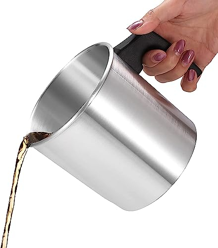 1.2L Kerzenherstellung Topf - Duftkerze DIY Wachsschmelztiegel mit Hitzebeständigem Griff Für Werkzeug zur Herstellung von Kerzenseifen für das Küchenhandwerk zu Hause