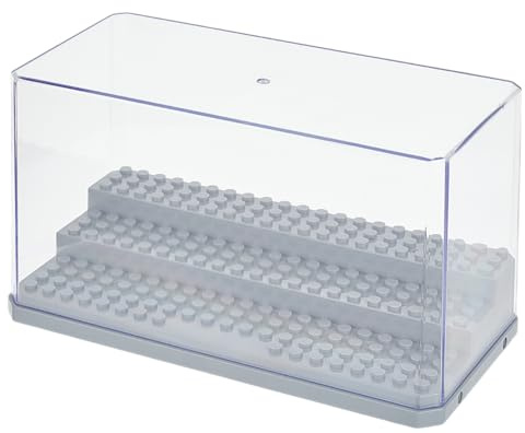 OLYCRAFT Vitrina de acrílico para minifiguras Caja de exhibición para figuras de acción de bloques Caja de exhibición extraíble para almacenamiento Regalos Cajas de almacenamiento a prueba de polvo