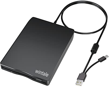 3.5 Floppy Drive USB External, Portable Floppy Disk Reader for Laptop, Plug and Play USB Disk Drive 3.5-inch External, Type C 1.44 MB FDD Drive, Reader for PC Windows 2000/XP/7/8/10/11