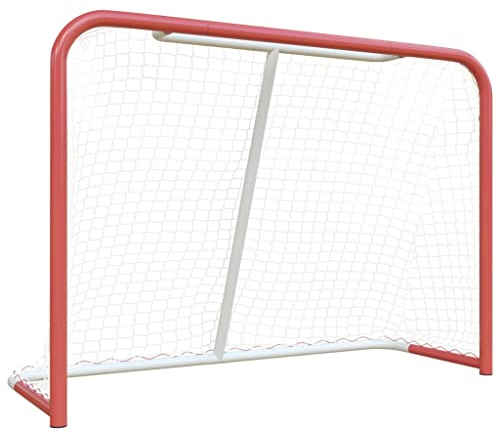 vidaXL Hockeytor mit Netz Rot & Weiß 153x60x118 cm Stahl & Polyester