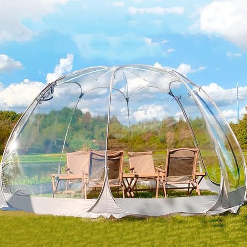 FURLOU Portable Outdoor Tent, Bubble Tent Pop Up Gazebo, 4-6 Person Instant Camping Dome Shelter Tent, Transparent Tent Outdoor Bubble House Camp Star Tent, for Restaurants Outdoor Camping 3m