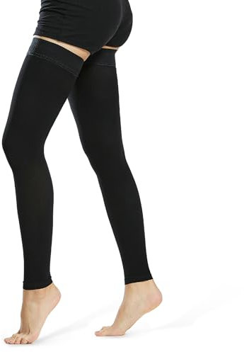 Beister kompressionsstrümpfe damen & Herren medizinisch oberschenkel, Firm 20-30 mmhg Unterstützung Strümpfe mit Dot Silikonband, Oberschenkel Footless Compression Stocksfür Krampfadern, Ödeme