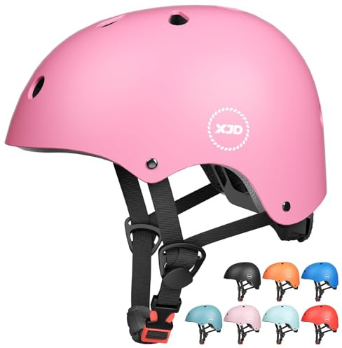 XJD Casco da Bicicletta per Bambini, Casco Regolabile per Bambini, Casco da Skater, Casco per Bicicletta, Skateboard, Scooter, Roller, Casco da Bicicletta per Bambini per 3-13 Anni, Ragazze e Ragazzi