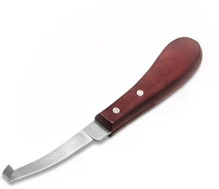 XPEX 1 Pièce Main Droite Couteau à Sabot,lame étroite avec Poignée,Acier Inoxydable Couteau Réparateur Sabot,Pour Chevaux,Vaches et Moutons,Outils de Réparation de Sabots