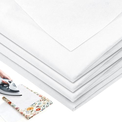 TAIXING 2 stycken 1×1,5 m strykvlies vit – strykvänligt inläggsmaterial 50 g/m², mellantungt enkelsidig volymvlies, Fusible Interfacing för sömnad, förstärkning, pyssel, gör-det-själv, broderi