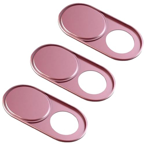 PRESSINART 3Pcs Cache Caméra Ordinateur Rose 0,04 Pouce Cache Webcam Coulissant Ultra Fin en Métal pour Mini PC Téléphone Ordinateur Portable Bureau Tablette Aluminium Durable Protecteur de