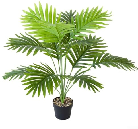SMZhomeone Confezione da 2 piante artificiali in vaso, 68 cm, con motivo girasole sparso, decorazione in plastica verde, per interni, tavolo o pavimento, casa e matrimoni