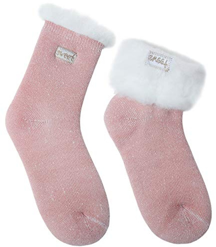JARSEEN 2 Paia Calze di Lana Invernali Termiche Calzini Ricamo Carino Caldo Spessi Morbido Calzettoni Donna