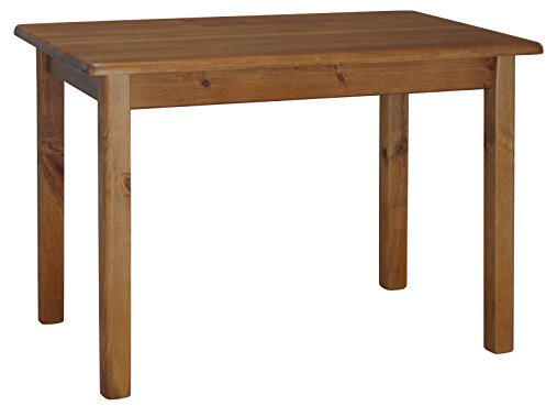 k koma - Mesa de pino macizo con aspecto de roble (120 x 70 cm), diseño clásico en color roble